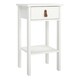 image 1 of Barcelona Bedside Table with 1 Drawer in White