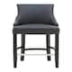image 2 of Interiors by Premier Black Bar Stool with High Back, Velvet Seat Breakfast Bar Chair, Kitchen Stool with Footrest, Chair for Bar