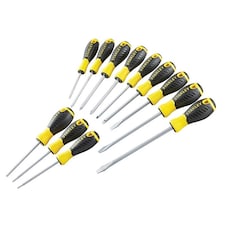 Stanley Hand Tools 0-60-212 Essential Screwdriver Set, 12 Piece - Multi Colour - One Size