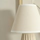 image 2 of ValueLights Saskia Pair of - Natural Ceramic Textured Base Bedside Table Lamp with Linen Tapered Shade