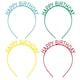 image 2 of Pack of 4 Assorted Colors Cheerful Happy Birthday Headbands