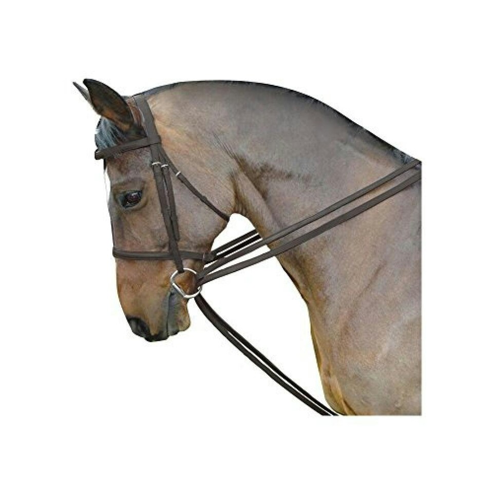 Kincade Leather Draw Reins Set - Brown - One Size