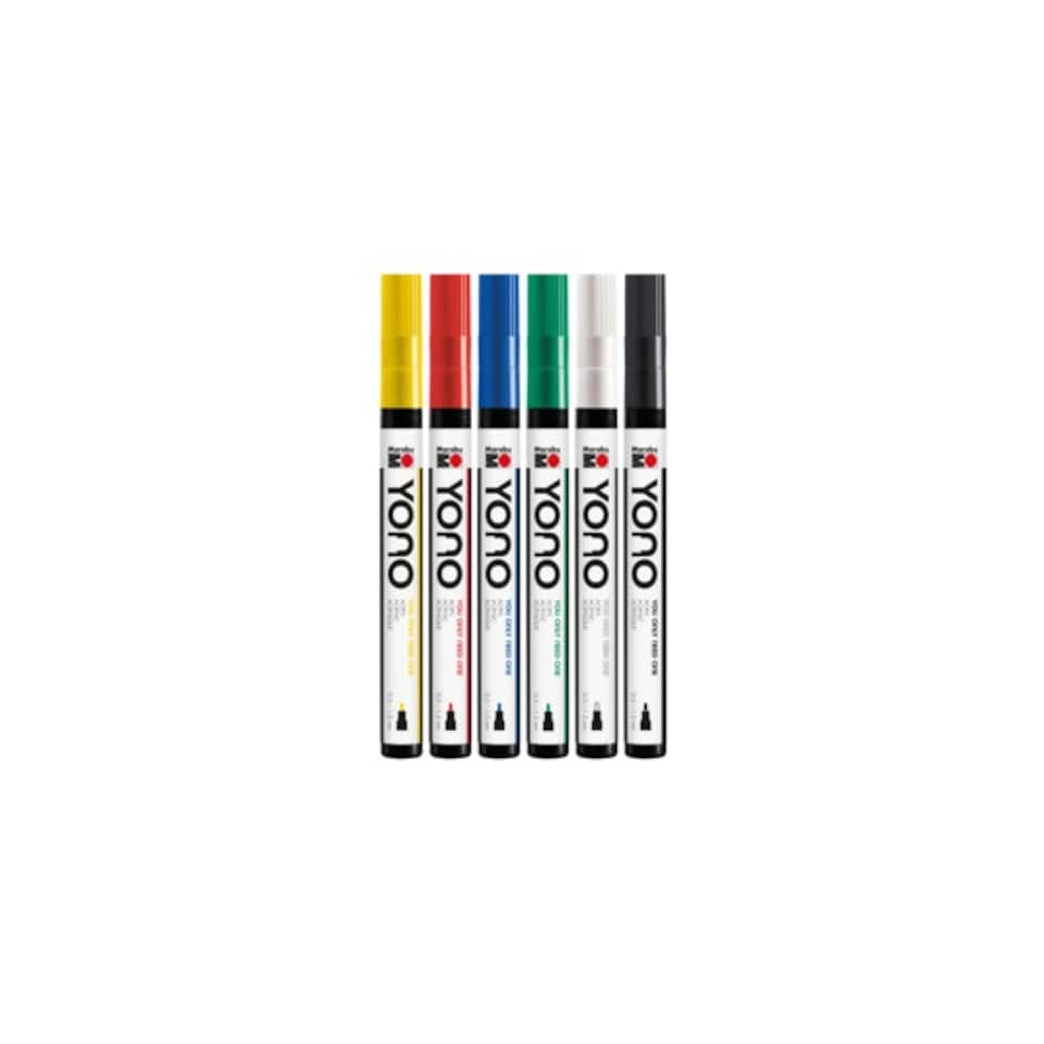 image 1 of Marabu Yono Marker Pen, Multicoloured, Pack Of 6