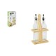 image 2 of Condiment Set Quttin Brown Transparent Glass Bamboo 250 ml 2 Pieces (12 Units)