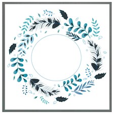 Blue leaves frame (Picture Frame) Grey | XS