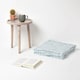 image 2 of Homescapes Cotton Gingham Check Blue Floor Cushion - 50 x 50 cm | Blue | 50 x 50 cm