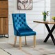 image 2 of Ravenna Velvet Dining Chairs - Set of 2 - Blue