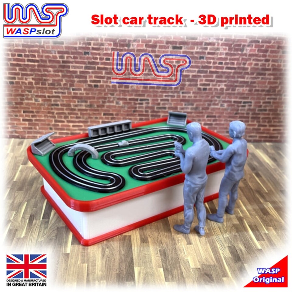 image 1 of Slot Car Trackside Scenery Slot Car Track Black 1:32 Scale Wasp