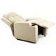 image 3 of Studio Bonded Leather Recliner w Drink Holders Sofa Chair (Cream)