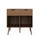 image 3 of Jaxon 2 Drawer Vinyl Turntable Stand | Brown | Walnut