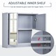 image 3 of HOMCOM Wall Mounted Mirror Cabinet with Storage Shelf Bathroom Cupboard Grey