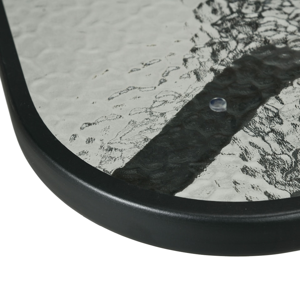 image 1 of Outsunny 5 Pieces Garden Dining Set, Outdoor Square Dining Table and 4 Cushioned Armchairs, Tempered Glass Top Table w Umbrella Hole, Texteline Seats, Beige