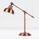 image 2 of First Choice Lighting Antique Brushed Copper Lever Arm Table Lamp Copper | White