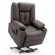 image 3 of Afton Technology Fabric Single Motor Rise Recliner Lift Mobility Chair (Brown)