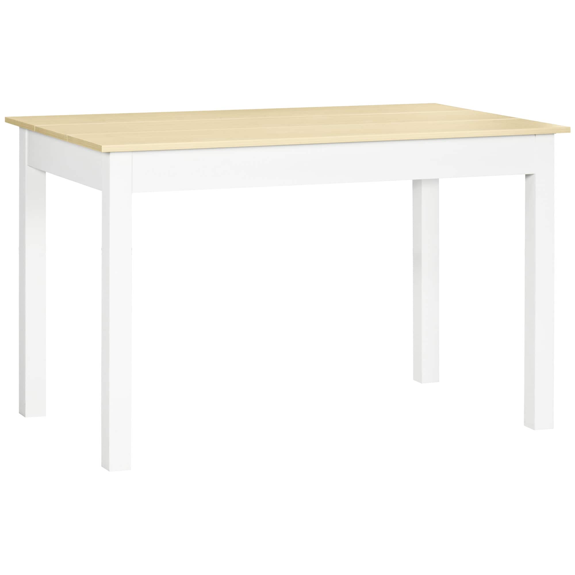 HOMCOM Dining Table for 4 to 6, Modern Kitchen Table with Wood Effect ...