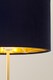 image 4 of ValueLights Charlie Gold Table Lamp Navy Velvet & Gold Shade & Bulb | Blue