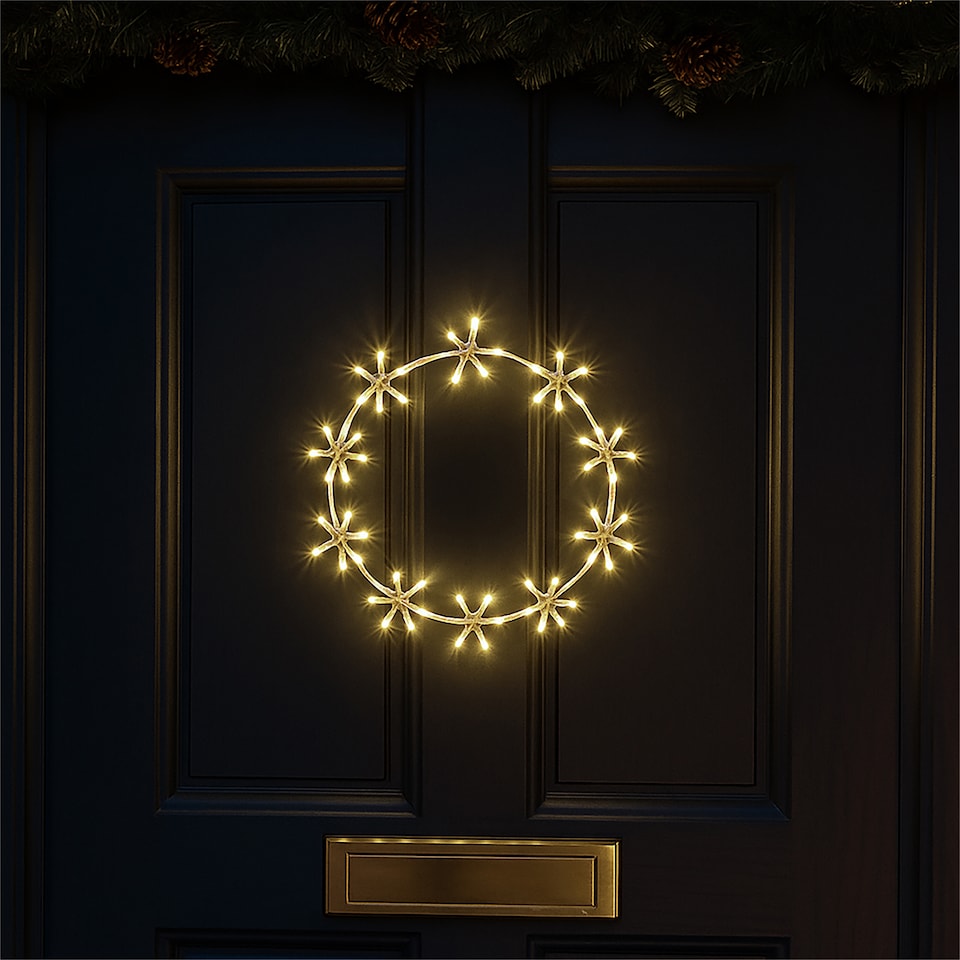 image 1 of 34cm 60Warm White LED Metal Ring 3m lead Outdoor