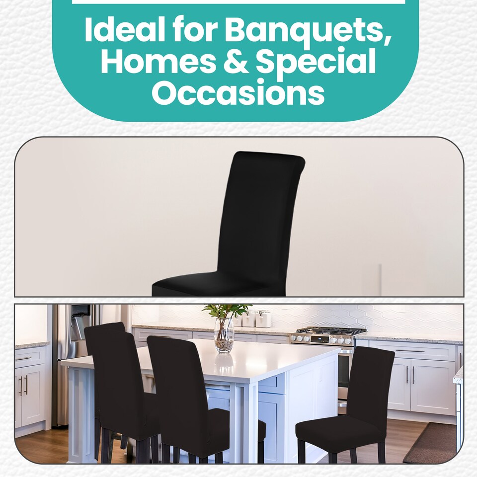 image 1 of High-Back Chair Covers Spandex Stretch, Chair Protective Slipcover