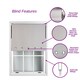 image 4 of FURNISHED Blackout Roller Blind with Square Eyelets and Metal Fittings Easy Fit Window Shade | Blue | Navy | (W) 235cm x (L) 165cm