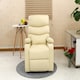 image 6 of Ashby Leather Recliner Armchair Sofa Home Lounge Chair (Cream)