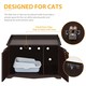 image 5 of Yaheetech Pet Litter Box with Spacious Storage Space N/A | Espresso | One Size