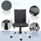 image 6 of Vinsetto Home Office Linen Chair Swivel Computer Desk Task Chair, Dark Grey