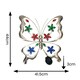 image 3 of ValueLights Solar Outdoor Multi Coloured Butterfly Wall Art Garden Fence Ornament Light