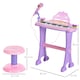image 7 of HOMCOM Mini Battery Organ Piano Microphone Stool 32 Key Keyboard Kids Toy