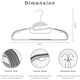 image 2 of Dyzi Plastic Coat Hangers Non Slip White Pack of 100