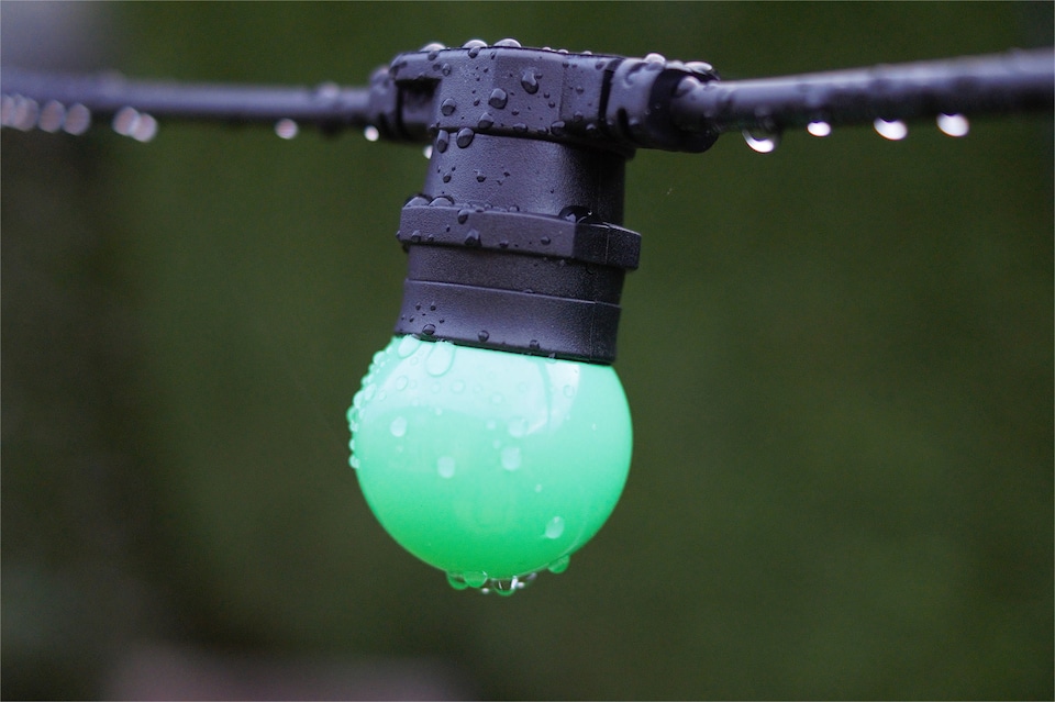 image 1 of G45 Bulb, E27 Base, Plastic Cover Green