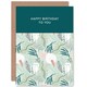 image 1 of Calla Lily Flower Pattern Floral Happy Birthday Greeting Card