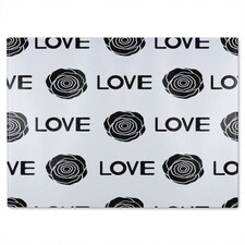Rose & Love Print Glass Chopping Board | Multi