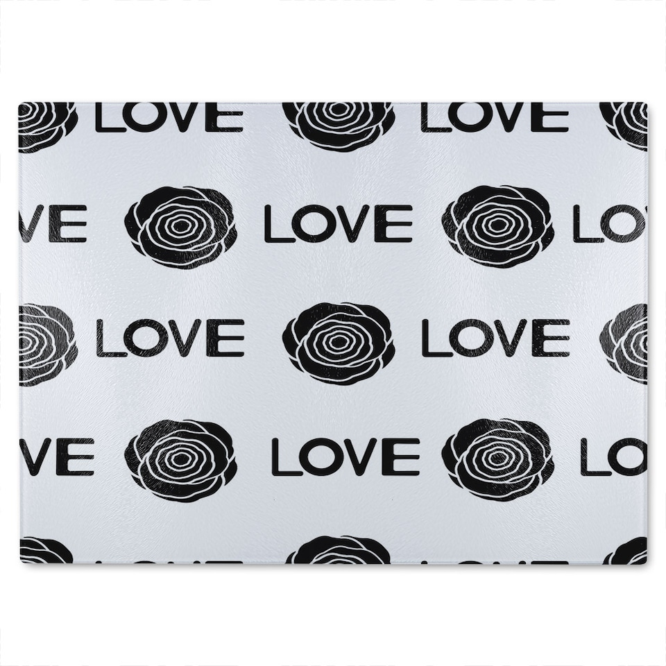 image 1 of Rose & Love Print Glass Chopping Board | Multi