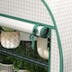 image 8 of Outsunny 80 x 49 x 160cm Mini Greenhouse Portable Green House with Shelf White
