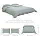 image 2 of Living and Home 3Pcs Bedding Solid Duvet Cover with 2 Pillowcase Set,Green | Green | King