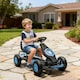 image 2 of HOMCOM Children Pedal Go Kart w/ Adjustable Seat, Rubber Wheels, Brake, Blue