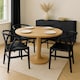 image 7 of Nicholas Winter 4x Beech Wooden Danish Style Dining Chairs - Black-Black - Solid Wood Wish Beech Bone Wood Chairs | Black | Black/Black
