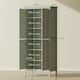 image 3 of HOMCOM 176.5 cm Tall Freestanding Pantry Storage Cabinet with 4 Doors Green Green
