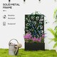 image 5 of Outsunny Metal Raised Garden Bed with Trellis, Outdoor Elevated Planter Box 