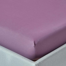 Homescapes Grape Egyptian Cotton Fitted Sheet 200 TC, Single | Purple | Single