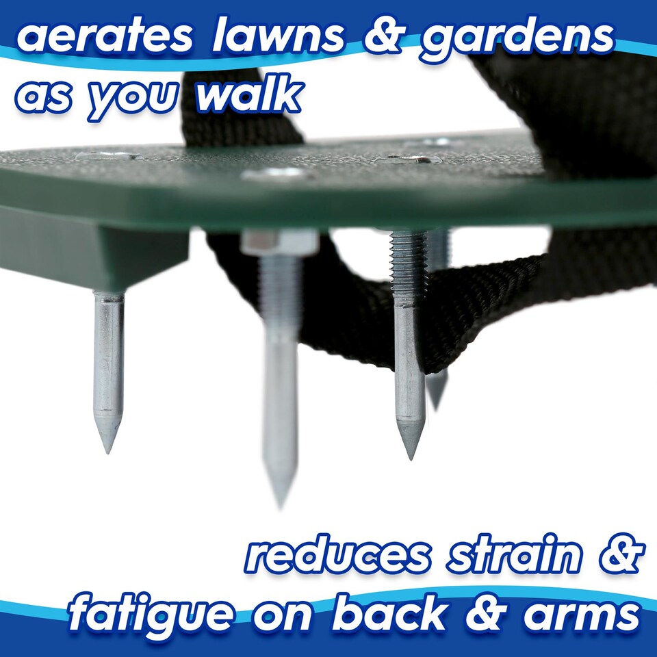 image 1 of Harbour Housewares Lawn Aerator Shoes with Hook & Loop Straps