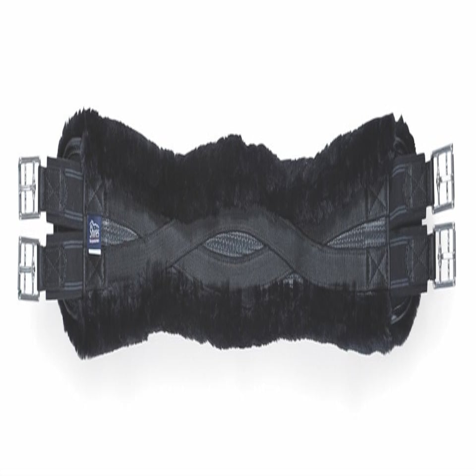 image 1 of Shires Performance Supafleece Contour Girth - Elastic Black | Size: 44
Colour: Black