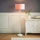 image 1 of ValueLights Charlie White Stem Floor Lamp Blush Pink Shade Pink
