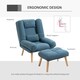 image 4 of HOMCOM Recliner with Ottoman 3-Position Adjustable Reclining Lounger Sofa Chair