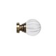 image 2 of 35mm Fixed Length Metal Curtain Pole Set Antique Brass Segmented Ball Finial 250cm | Bronze | Bronze