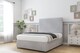 image 2 of Sloomy Manhattan Silver Naples Divan Bed With Mattress No Drawers With 54" Floor Standing Headboard 2'6 Small Single | Silver | Silver | Small Single | 1