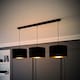 image 3 of ValueLights Shaw Matte Black 3 Bar Black Gold Shades and Bulbs