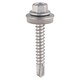 image 1 of Timco - Metal Construction Light Section Screws - Hex - EPDM Washer - Self-Drilling - Exterior - Silver Organic (Size 5.5 x 19 - 100 Pieces)
