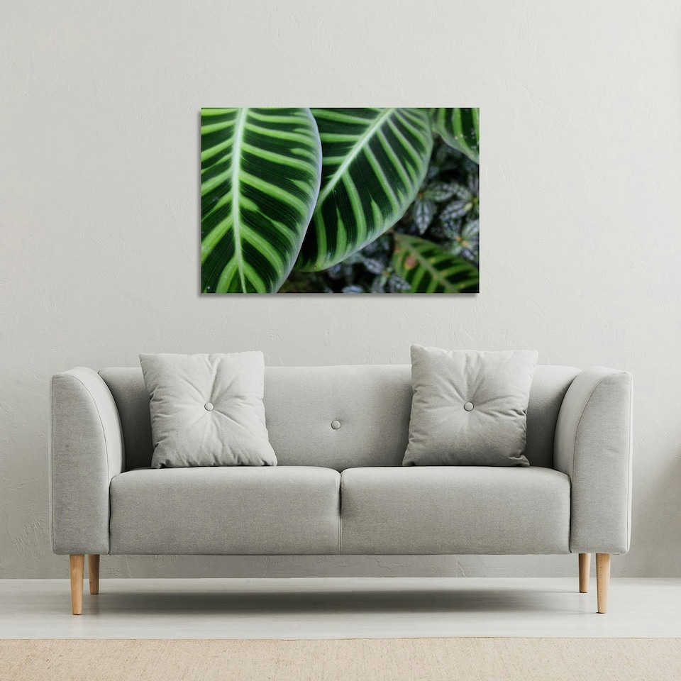 image 1 of yellow structure in exotic jungle setting (Canvas Print) 31 x 41 x 4cm