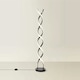 image 3 of ValueLights Infinity Black Double Twist Integrated LED Floor Lamp Black